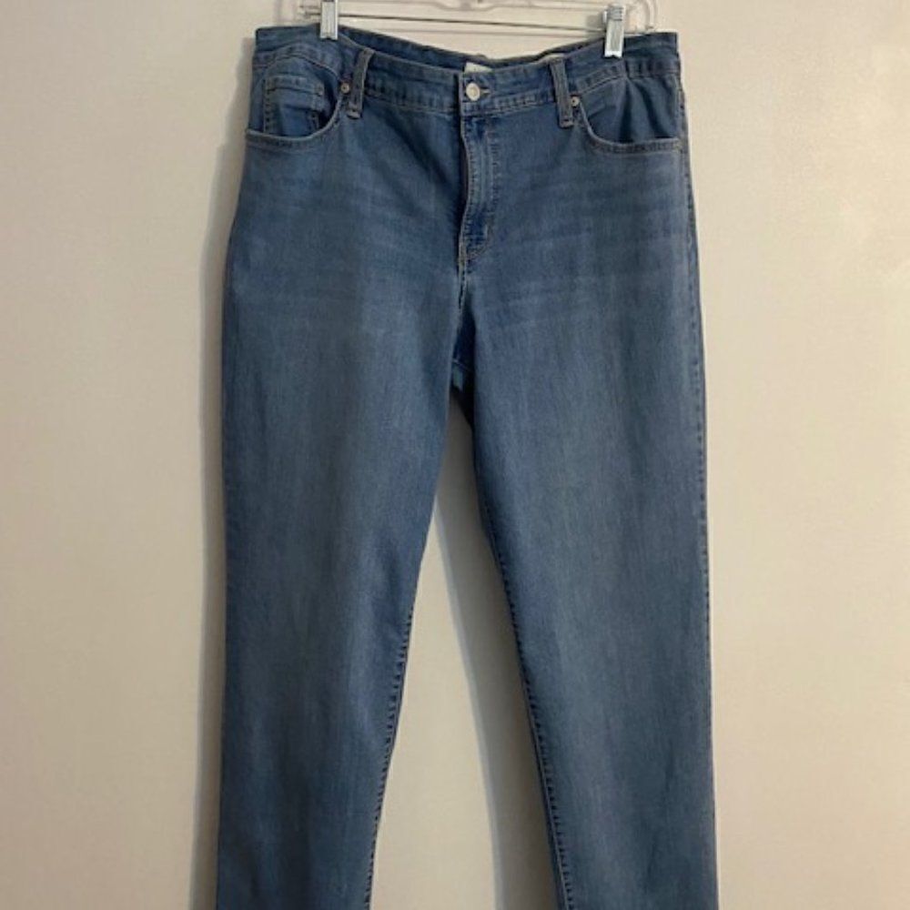 Wonderly 5 pocket Mid-Rise Straight ankle jeans, size 16